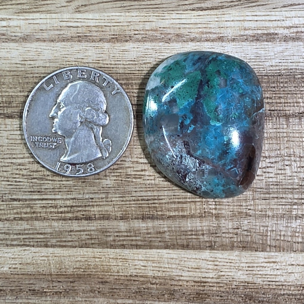 GEM SILICA CHRYSOCOLLA CABOCHON 49.40CT